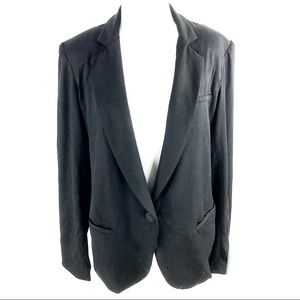 Anthropologie Cartonnier Black 1 Button Blazer 10